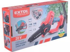 Extol Premium Baterijska verižna žaga 8891922 enoročni SHARE20V, 12 cm, 20V litij-ionska baterija, 2Ah