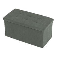 Autronic Tabure Stool with storage space, green corduroy fabric (TAB-472 GRN6)