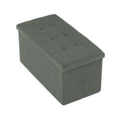 Autronic Tabure Stool with storage space, green corduroy fabric (TAB-472 GRN6)