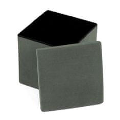 Autronic Tabure Stool with storage space, green corduroy fabric (TAB-471 GRN6)