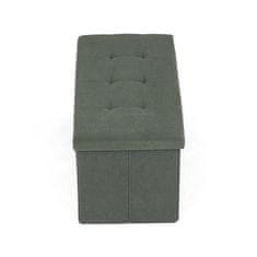 Autronic Tabure Stool with storage space, green corduroy fabric (TAB-472 GRN6)