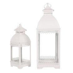 Autronic Svetilka Metal lantern - four-sided, white, price for a set of 2 pieces (JL343)