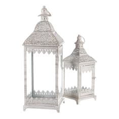 Autronic Svetilka Metal lantern - antique, white-antique, price for a set of 2 pieces (JL326)