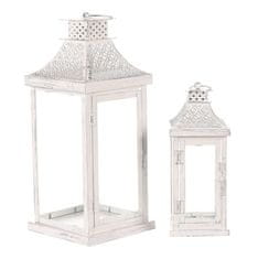 Autronic Svetilka Metal lantern - four-sided, white, price for a set of 2 pieces (LUC305)