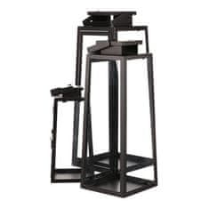 Autronic Svetilka Metal lantern - four-sided, black, price for a set of 3 pieces (LUC302)