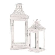 Autronic Svetilka Metal lantern - four-sided, white, price for a set of 2 pieces (LUC305)