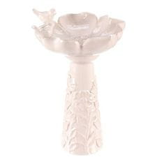 Autronic Napajalnik/krmilnik Bird feeder - ceramic, flower with birds, standing, white (KEX6004 WT-L)