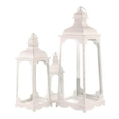 Autronic Svetilka Metal lantern - four-sided, white, price for a set of 3 pieces (LUC300)