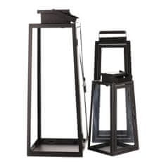 Autronic Svetilka Metal lantern - four-sided, black, price for a set of 3 pieces (LUC302)