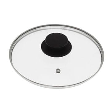 Pokrov 24cm / steklo, inox rob
