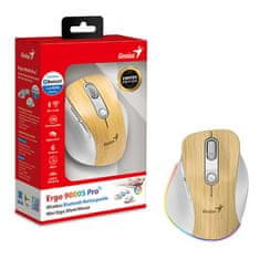 Genius Ergo 9000S Pro Wireless (31030039407) ergonomska Bleutooth brezžična miška 2.4GHz + BT borov les RGB
