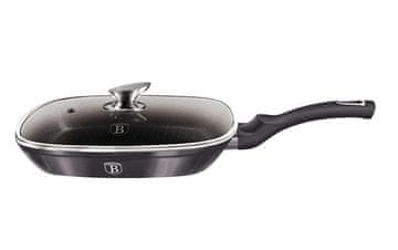 Berlingerhaus Ponev za žar z marmornato površino in pokrovom 28 cm Carbon PRO Line BH-6909