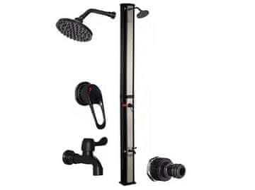 VIAMAREsport SOLARNI vrtni tuš 40L s prho za noge VIAMAREsport - BLACK EDITION & Brušen nikelj