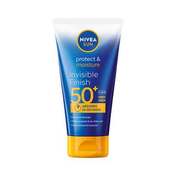 Nivea Invisible Finish SPF 50+ mleko za sončenje (zaščitno in vlažilno mleko za sončenje) 150 ml