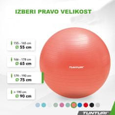 Tunturi Gimnastična žoga antiburst 75 cm