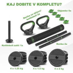 Tunturi Set uteži in ročk 20 kg