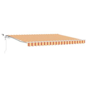 Vidaxl Tkanina za senčnik Rumena in oranžna 400 × 350 cm Poliester