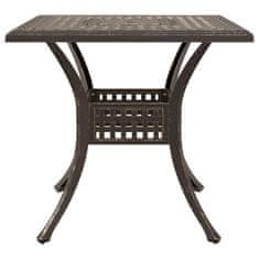 Vidaxl Komplet vrtne mize 3 pcs Bronasta Lit aluminij