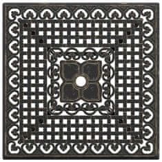 Vidaxl Komplet vrtne mize 3 pcs Bronasta Lit aluminij