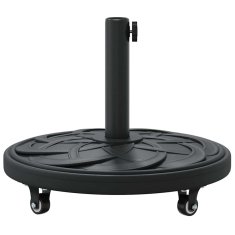 Vidaxl Podstavek za senčnik 15.35 kg Črna elezo Okrogla