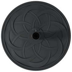 Vidaxl Podstavek za senčnik 15.35 kg Črna elezo Okrogla