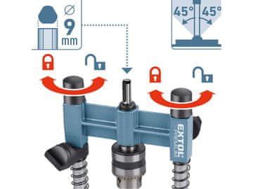 Extol Premium Stojalo za vrtanje 8807005 multi-purpose with chuck, ? 1-10mm, shank ? 9mm