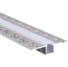 Optonica ALU profil za LED trak 2m VGRADNI (knauf) - komplet