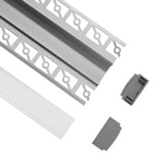 V-TAC  ALU profil za LED trak 2m VGRADNI (knauf) - komplet