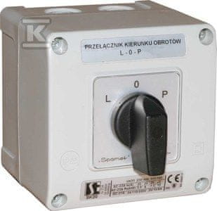 slomart 16A preklopno stikalo, stikalo smeri vrtenja L-0-P, v ohišju OB11.