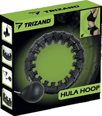 Trizand Hula Hoop z utežmi in masažnimi čepi, črn