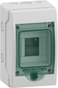 Schneider Electric Nadometna razdelilna omarica Mini Mureva (prej Kaedra) IP65 mMRV-1-4-NT-T prozorna vrata 1 vrsta 4 moduli/vrsta