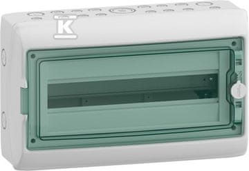 Schneider Electric Nadometna razdelilna omarica Mureva (prej Kaedra) IP65 MRV-1-18-NT-T prozorna vrata 1 vrsta 18 modulov/vrsta