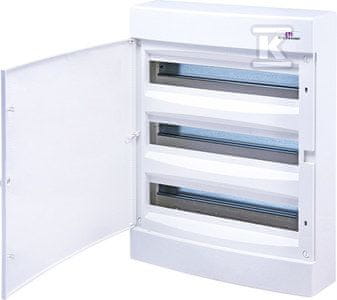 ETI Nadometno ohišje 3 vrste po 18 modulov, bela vrata ECT 3X18PO-S