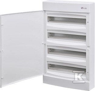 ETI Nadometno ohišje 4 vrste po 18 modulov, bela vrata ECT 4X18PO-S