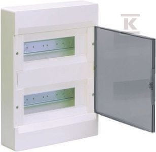 Hager Razdelilna omarica COSMOS 2x12M nadometna, IP40, prosojna vrata