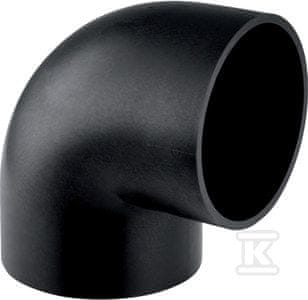 Geberit HDPE koleno 50/88.5, črne barve (HDPE odvod)