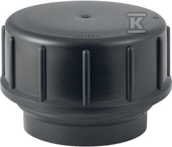 Geberit HDPE navojni priključek s pokrovom 56, črne barve (HDPE odvodnjavanje)
