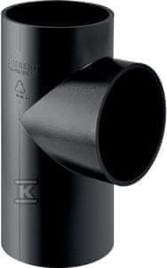 Geberit PEHD T-kos 50x50/88.5 raven, črne barve (HDPE odvodnjavanje)