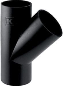 Geberit HDPE T-kos 50x40/45 pod kotom, črne barve (HDPE odvodnjavanje)