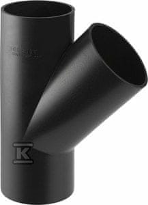 Geberit HDPE T-kos 110x75/45 poševni, črne barve (HDPE odvod)