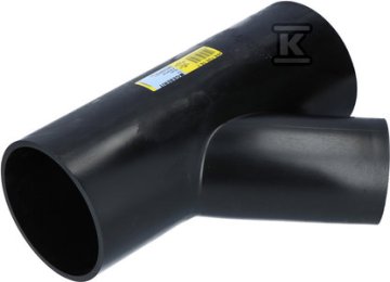 Geberit PEHD T-kos 125x90/45 stopinjski, črne barve (HDPE odvodnjavanje)