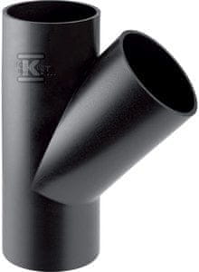 Geberit PEHD T-kos 250x200/45 kotni, črne barve (HDPE odvodnjavanje)