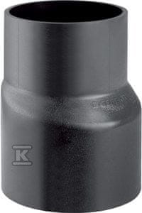 Geberit PEHD reduktor (zožitev) 250x200 asimetričen dolg, črne barve (HDPE drenaža)
