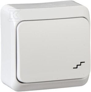 Schneider Electric Nadometno stikalo za stopnišče, belo Prima