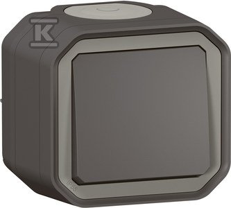 LEGRAND Stopniščno stikalo, nadometni komplet 10AX-250V~ - antracit, NEW PLEXO 55