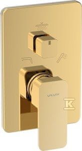 Valvex Vgrajena mešalna armatura za kad in tuš LOFT GOLD s keramičnim stikalom s 3 funkcijami