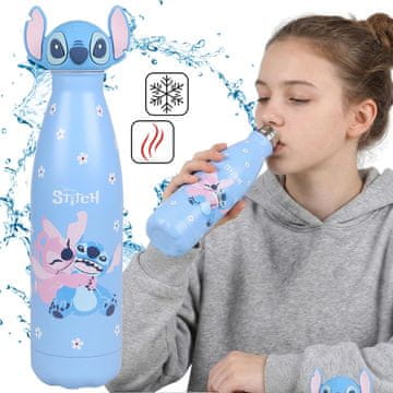Disney DISNEY Stitch Termična steklenica, steklenica iz nerjavečega jekla, termos za šolo 500 ml