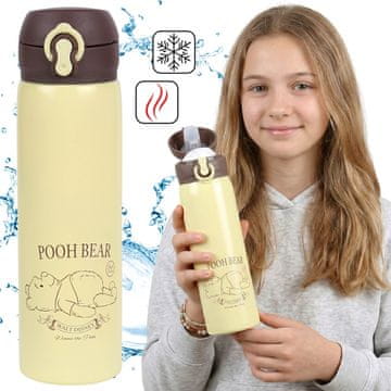 Disney DISNEY Medvedek Pu Termična steklenica za vodo, steklenica iz nerjavečega jekla, neprepustna steklenica