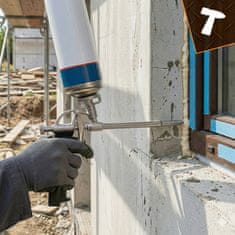 BIGSTREN Kovinska pištola za montažno peno z natančno regulacijo pretoka, profesionalna pištola za PU peno, aluminijasto ohišje, univerzalni T-navoj, za mojstre in DIY uporabo