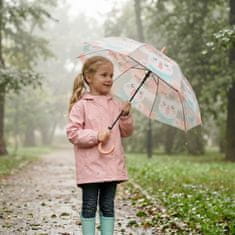 sarcia.eu Avtomatski dežnik za otroke, beli medved, zložljiv dežnik s piščalko 83 cm